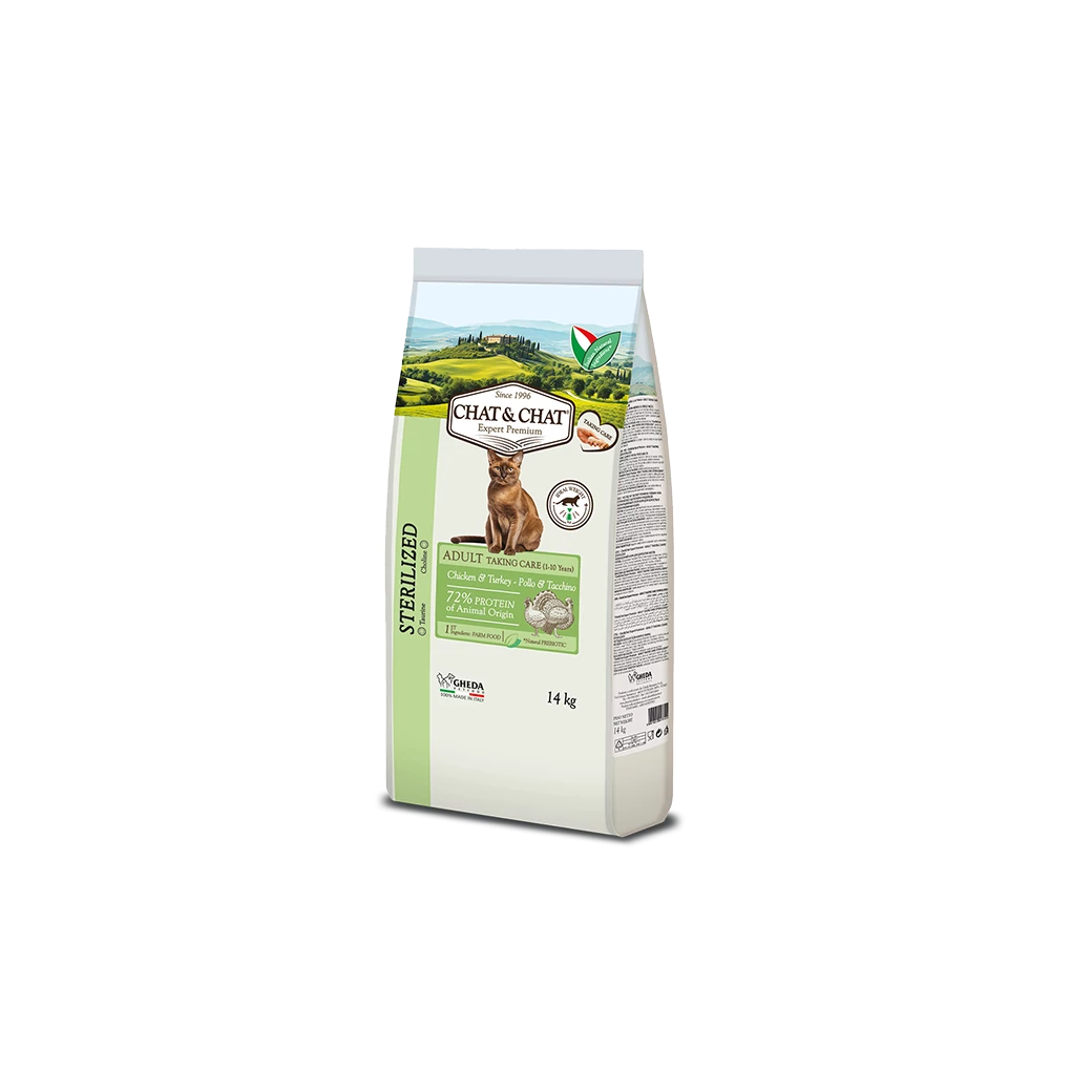 Gheda Chat&Chat Adult STERILIZED 14kg (szárnyassal)