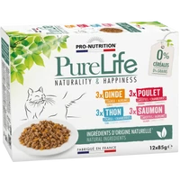 Kép 1/6 - PureLife Cat Wet Multi nedves eledel (12 x 85g, vegyes ízben)