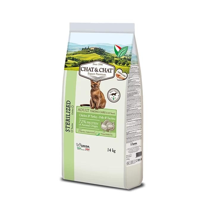 Gheda Chat&Chat Adult STERILIZED 14kg (szárnyassal)