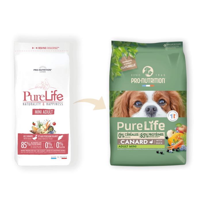 Pro-Nutrition PureLife Mini Adult (kacsával és fehér hallal)