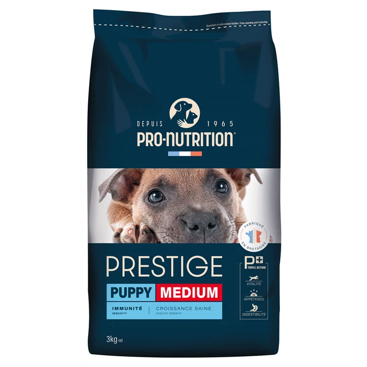 Pro-Nutrition Prestige Puppy Medium (3kg, kacsával és sertéssel)