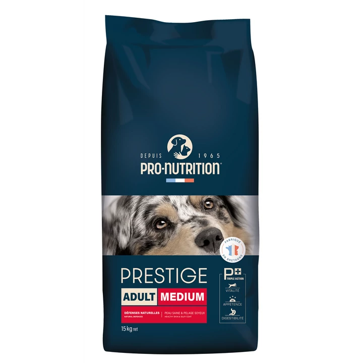 Pro-Nutrition Prestige Adult Medium (15kg, sertéssel és almával) 