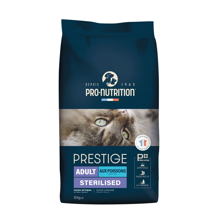 Pro-Nutrition Prestige Cat Adult Sterilized Fish (10kg, hallal) 