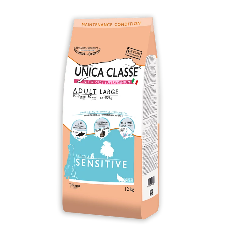 Gheda Unica Classe Adult Large Sensitive 12kg (tonhallal)