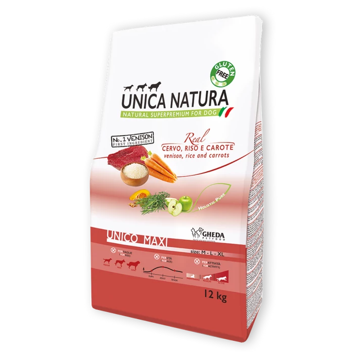 Unica Natura UNICO MEDIUM/MAXI 12kg (szarvassal)