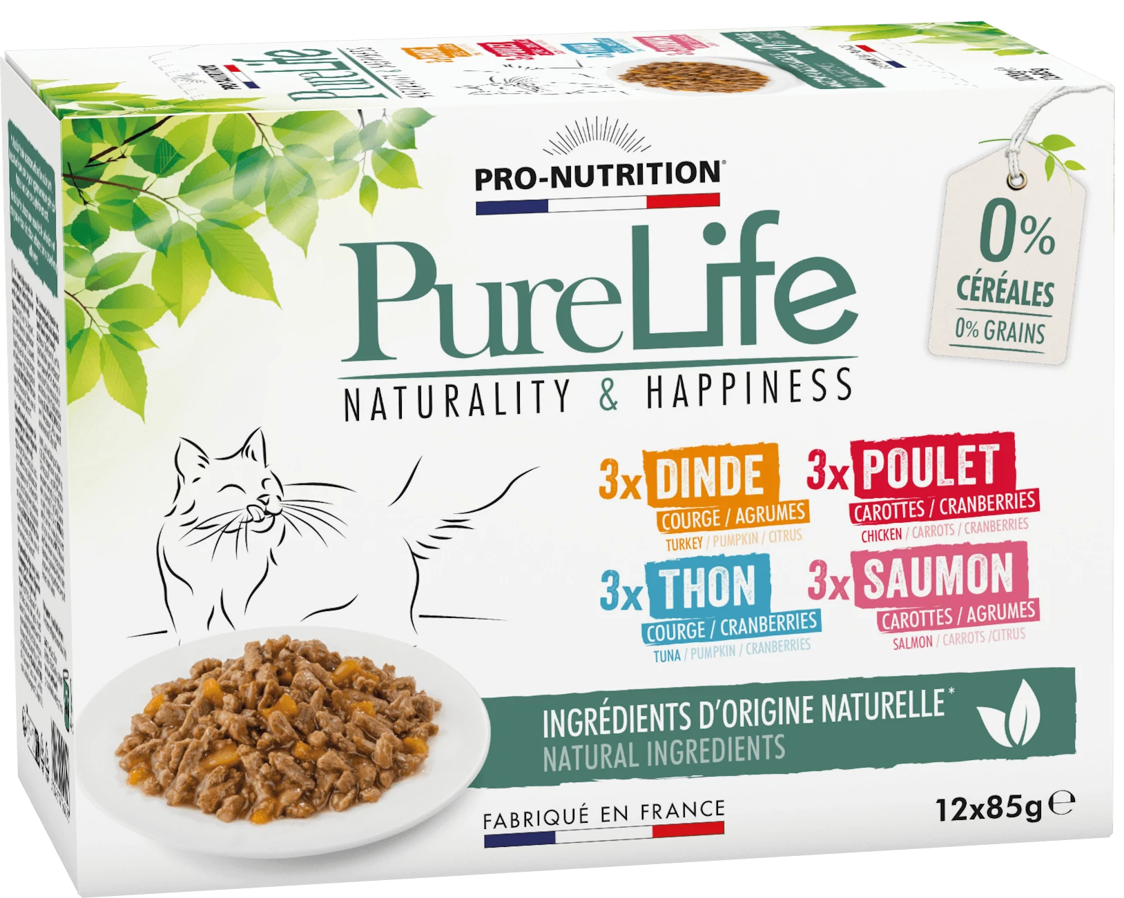 PureLife Cat Wet Multi nedves eledel (12 x 85g, vegyes ízben)