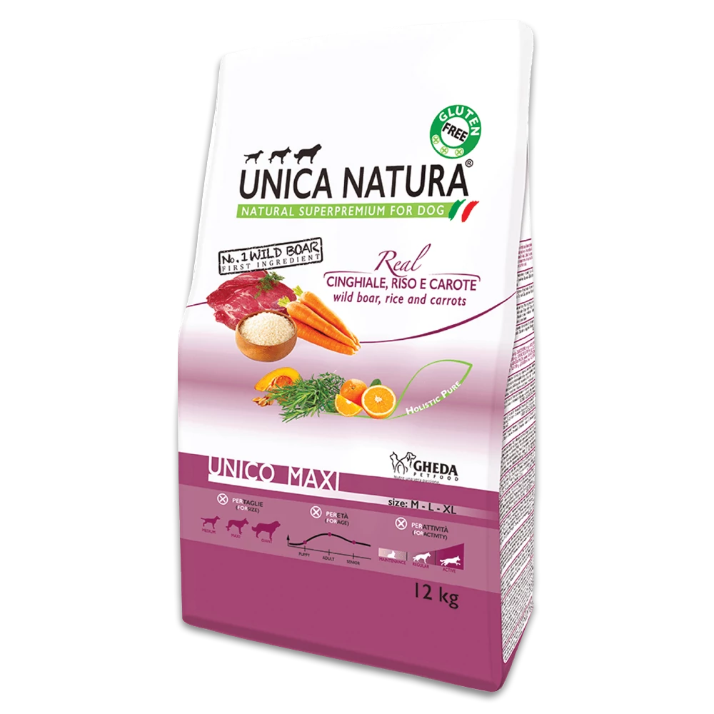 Unica Natura UNICO MEDIUM/MAXI 12kg (vaddisznóval)