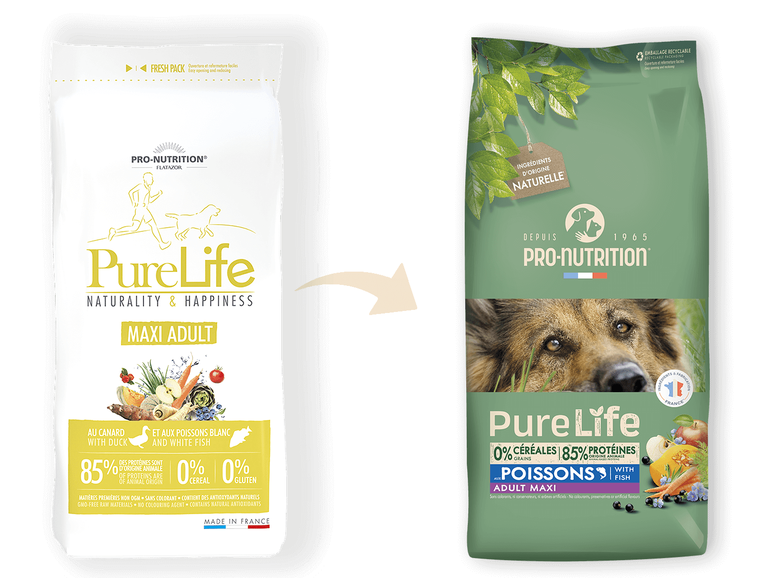 Pro-Nutrition PureLife Maxi Adult - 12kg (fehér hallal és kacsával)