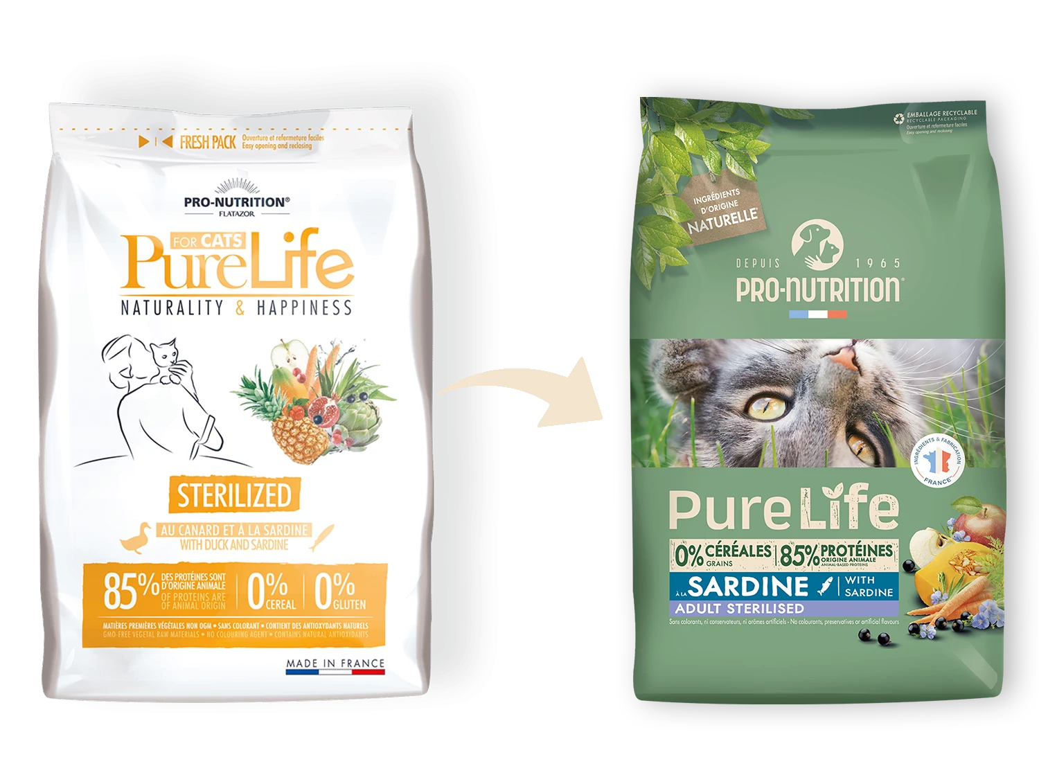 Pro-Nutrition PureLife Cat Sterilized (8kg, szardíniával)