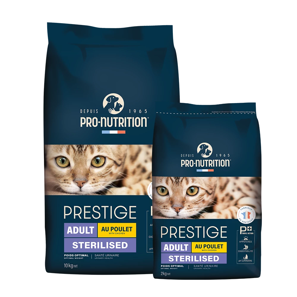 Pro-Nutrition Prestige Cat Adult Sterilized Chicken (csirkével és sertéssel)