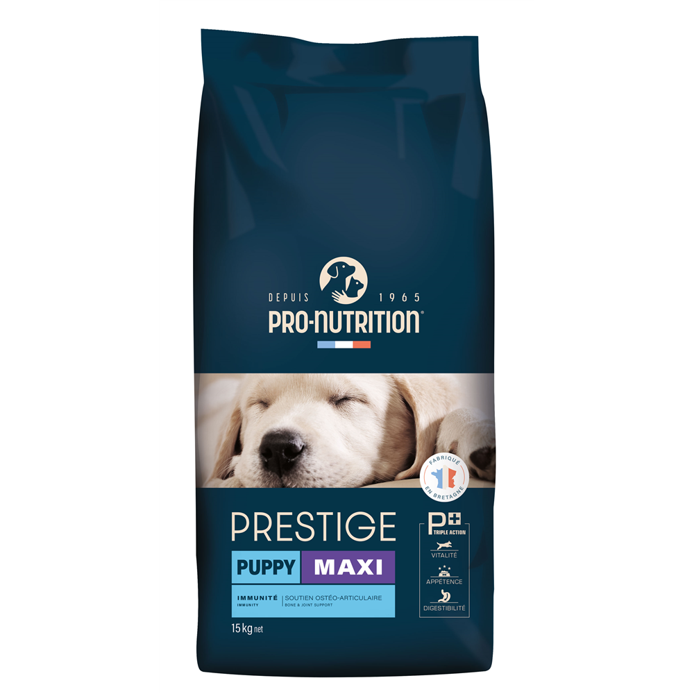Pro-Nutrition Prestige Puppy Maxi - 15kg (sertéssel és fehér hallal)